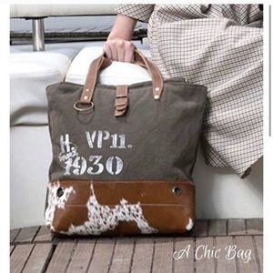 NWT Myra Bag 1930 Canvas Tote Handbag